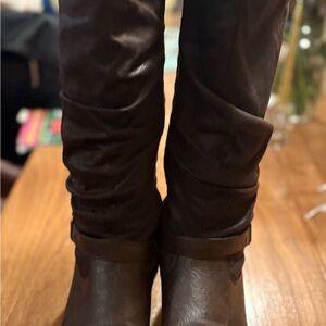 Natural Reflections Women’s Brown Weathered Knee High Boots